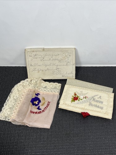 Vintage embroidered ww1 silk - ww1,