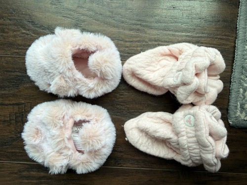 Infant pink booties set 2 - infant,
