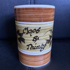 Raymond Pottery Mops and Things Ceramic Hand Painted Pot Vintage