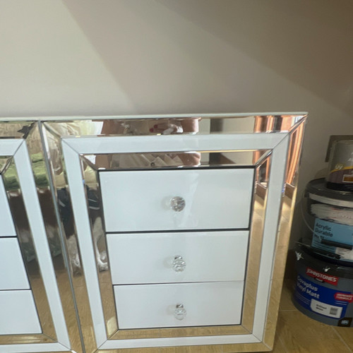 Mirrored white silver - mirrored, white/silver