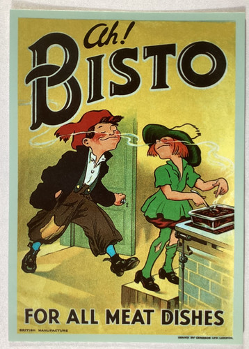 Advertising postcard bisto - advertising,