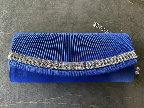 Royal cobalt blue clutch bag - royal,