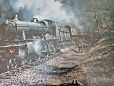 Steam Train Painting  print By