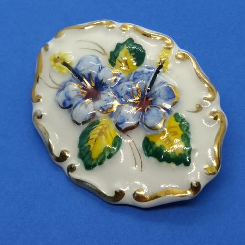 Vintage blue flower porcelain - vintage,