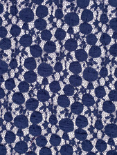 Navy Blue Floral Polka Dot