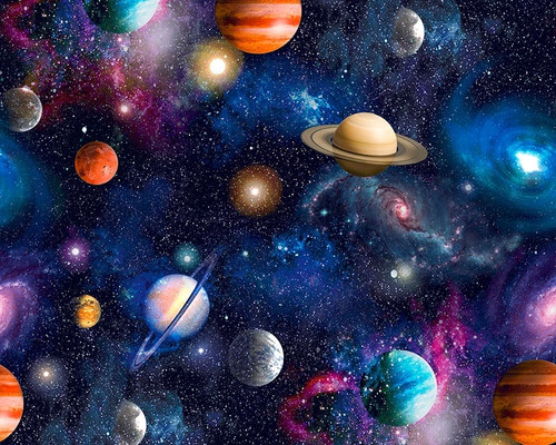 Space galaxy planets cotton - space,