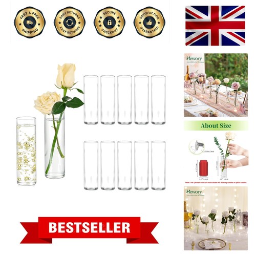 Cylinder vase tall bud - vase,
