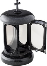 Round Black Granite Memorial