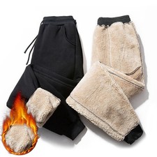 Men Fleece Lined Pants Thermal