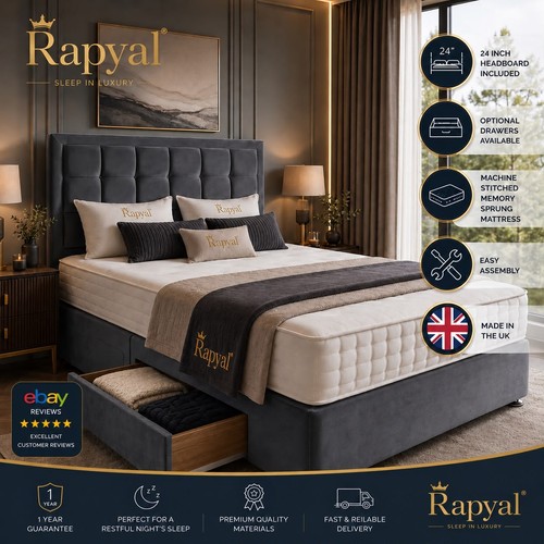Plush divan bed set with - divan,