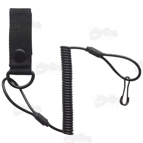 Coiled pistol retention - coiled,