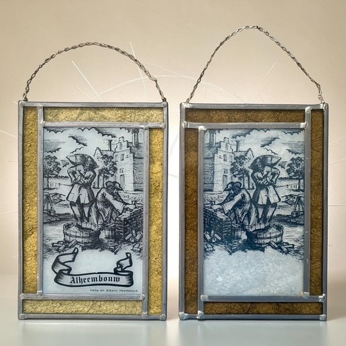 Pair vintage leaded - pair,