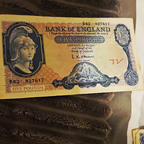 Bank england 1957 5 - england, five