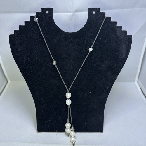Leather lariat necklace - lariat,