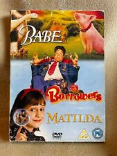 3 X DVD Children's Films, Babe, The Borrowers & Matilda. Triple Feature Box Set