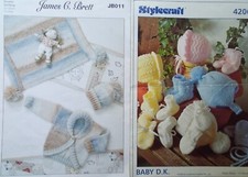 Bundle of 2 Baby Cardigan, Hat, Blanket, Bootees & Mitts - Knitting Patterns