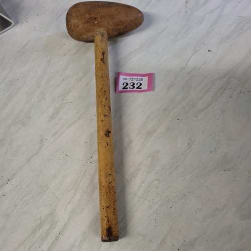 Vintage lead bossing mallet - lead,