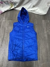 Nike Blue Gilet Body Warmer with Hood Men’s Size Large