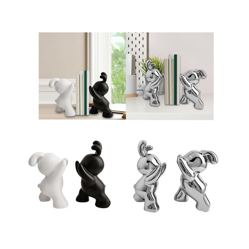 Rabbit bookends ceramic cute - rabbit,