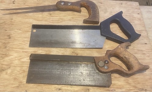 Vintage hand saws job lot - x3,