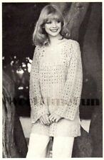 Crochet Pattern Lady's Summer Boho/Hippy/Festival Tunic/Top. 33 to 38 Inch Bust.