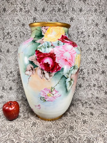 Antique limoges vase c - limoges, d&c