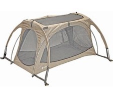 LittleLife Twin Arc Travel Cot With Carry Bag Beige