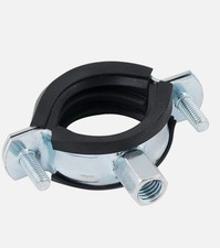 x25 38mm - 43mm Rubber Lined Pipe Clip Pipe Clamp Bracket For Down Pipe EPDM M8