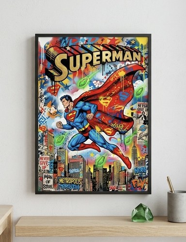 Superman graffiti brainwash - graffiti,