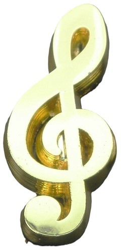 Musical note clef - g-clef, pin