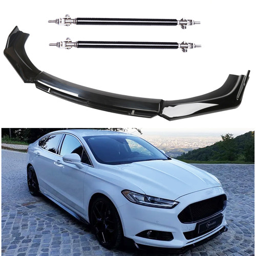 Gloss black front bumper lip - gloss,