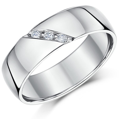Palladium diamond wedding ring - palladium,