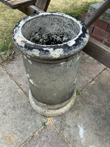 Old round chimney pot - old,