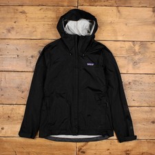 Patagonia Torrentshell Waterproof Jacket S Womens 00s Black Hooded Outdoor