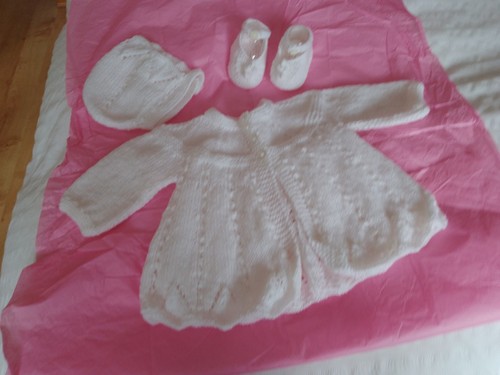 White matinee set for babies - for,