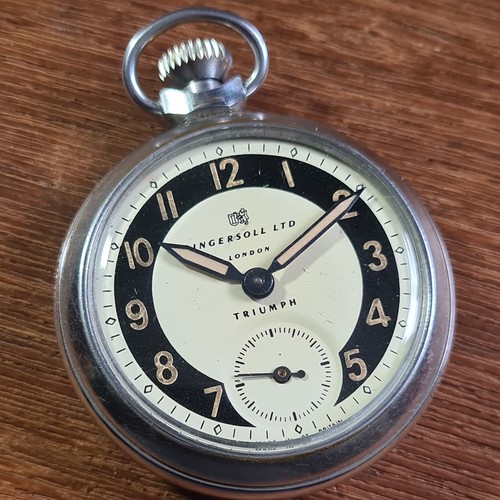 Vintage metal ingersoll pocket - vintage,