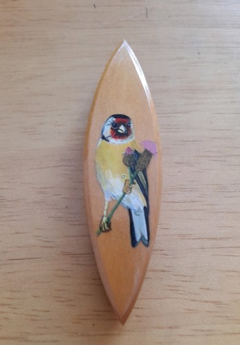 Wood tatting shuttle - tatting, painted