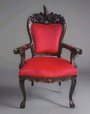 Carved Eagle Throne Chair