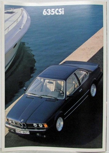 1987 bmw 635csi sales - 1987, brochure