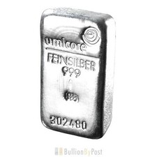 Umicore 500 Gram Silver Bars