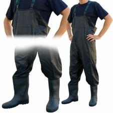Chest Waders Waterproof PVC Size 7 8 9 10 11 12 Carp Fly Fishing Flood Lake Work
