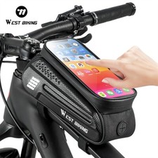 WEST BIKING MTB Bike Bags Cycling Phone Holder Case Front Top Tube Frame Bag