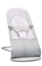 Baby Bjorn Balance Soft Baby Bouncer. Silver / White Mesh