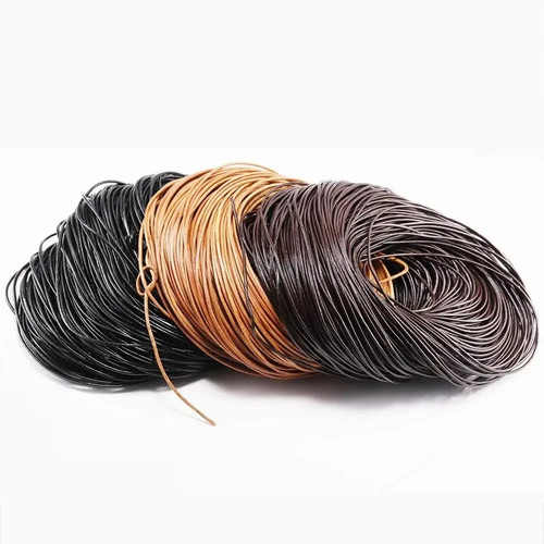 Genuine leather cord round - genuine,