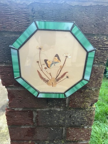 Vintage stained glass leaded - stained,