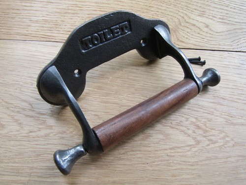 Rustic toilet roll holder - holder, cast