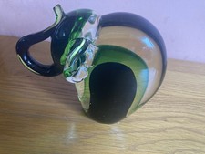 Large Murano Style Green.Black