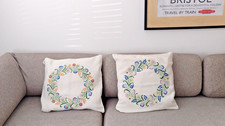 pair of vintage embroidered