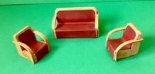 Vintage .. Dolls House Furniture .. Twiggs Sofa & Chairs ..