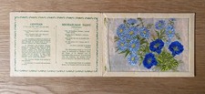 Kensitas Flowers Embroidered Silk Tobacco Card - Gentian & Michaelmas Daisy